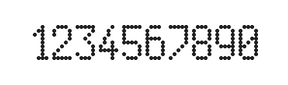 5×9数字点阵字体 ddN59AA0991