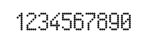 5×9数字点阵字体 ddN59AA0993