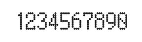 5×9数字点阵字体 ddN59AA0995