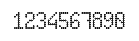 5×9数字点阵字体 ddN59AA0998