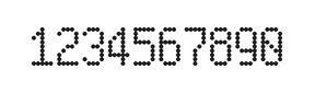 5×9数字点阵字体 ddN59AA0999