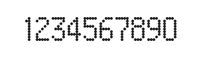5×9数字点阵字体 ddN59AA1000