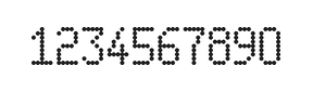5×9数字点阵字体 ddN59AA1002