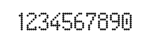 5×9数字点阵字体 ddN59AA1003