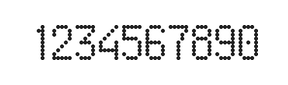 5×9数字点阵字体 ddN59AA1006