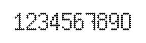 5×9数字点阵字体 ddN59AA1007