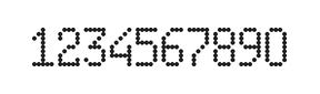 5×9数字点阵字体 ddN59AA1009