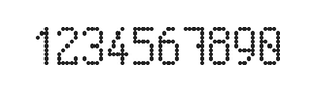 5×9数字点阵字体 ddN59AA1012