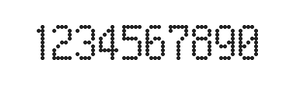 5×9数字点阵字体 ddN59AA1013