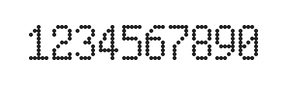 5×9数字点阵字体 ddN59AA1014