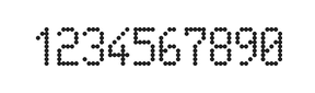 5×9数字点阵字体 ddN59AA1016