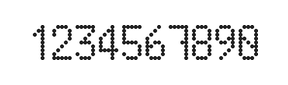 5×9数字点阵字体 ddN59AA1017