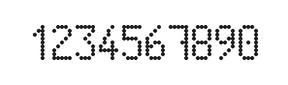 5×9数字点阵字体 ddN59AA1020