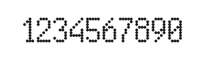 5×9数字点阵字体 ddN59AA1024