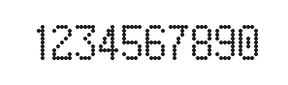 5×9数字点阵字体 ddN59AA1025