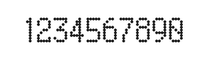 5×9数字点阵字体 ddN59AA1028
