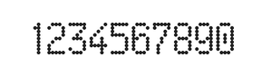 5×9数字点阵字体 ddN59AA1030