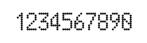 5×9数字点阵字体 ddN59AA1033