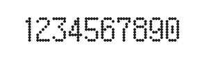 5×9数字点阵字体 ddN59AA1034