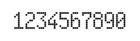5×9数字点阵字体 ddN59AA1035