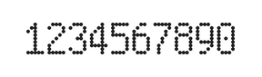 5×9数字点阵字体 ddN59AA1036