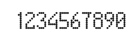 5×9数字点阵字体 ddN59AA1039