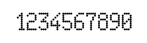 5×9数字点阵字体 ddN59AA1041