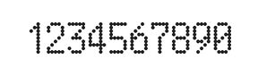 5×9数字点阵字体 ddN59AA1042