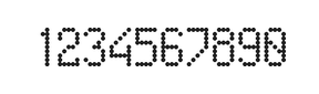 5×9数字点阵字体 ddN59AA1044