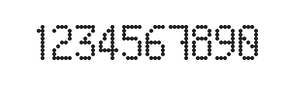 5×9数字点阵字体 ddN59AA1045