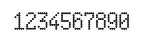5×9数字点阵字体 ddN59AA1047