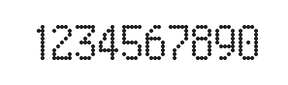 5×9数字点阵字体 ddN59AA1048
