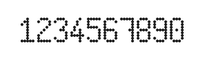 5×9数字点阵字体 ddN59AA1050