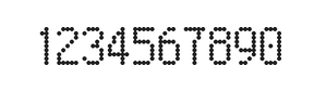 5×9数字点阵字体 ddN59AA1052