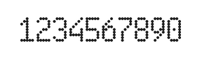5×9数字点阵字体 ddN59AA1053