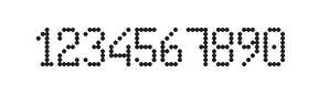 5×9数字点阵字体 ddN59AA1054