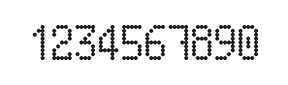 5×9数字点阵字体 ddN59AA1055