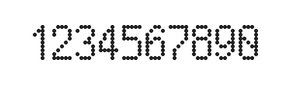 5×9数字点阵字体 ddN59AA1058