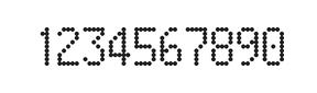 5×9数字点阵字体 ddN59AA1060
