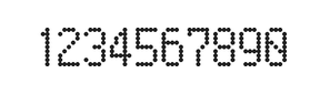 5×9数字点阵字体 ddN59AA1063