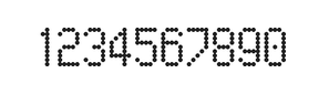 5×9数字点阵字体 ddN59AA1064