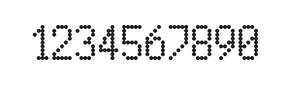 5×9数字点阵字体 ddN59AA1067