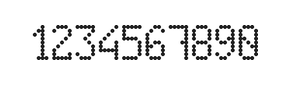 5×9数字点阵字体 ddN59AA1068