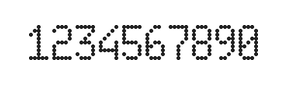 5×9数字点阵字体 ddN59AA1069