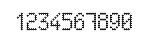 5×9数字点阵字体 ddN59AA1073