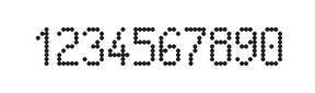 5×9数字点阵字体 ddN59AA1074