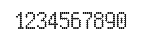 5×9数字点阵字体 ddN59AA1075