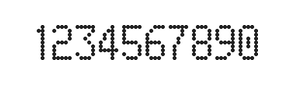 5×9数字点阵字体 ddN59AA1077