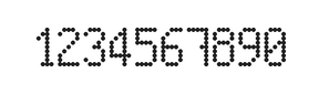 5×9数字点阵字体 ddN59AA1079