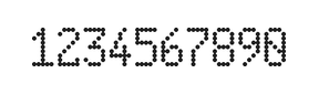 5×9数字点阵字体 ddN59AA1080